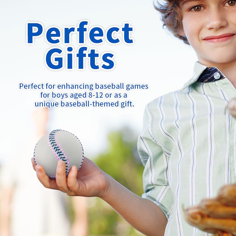 Glow Baseball Bluetooth Speaker，Portable Sports Gift for Fans, Waterproof Outdoor Speaker with Party Lights.