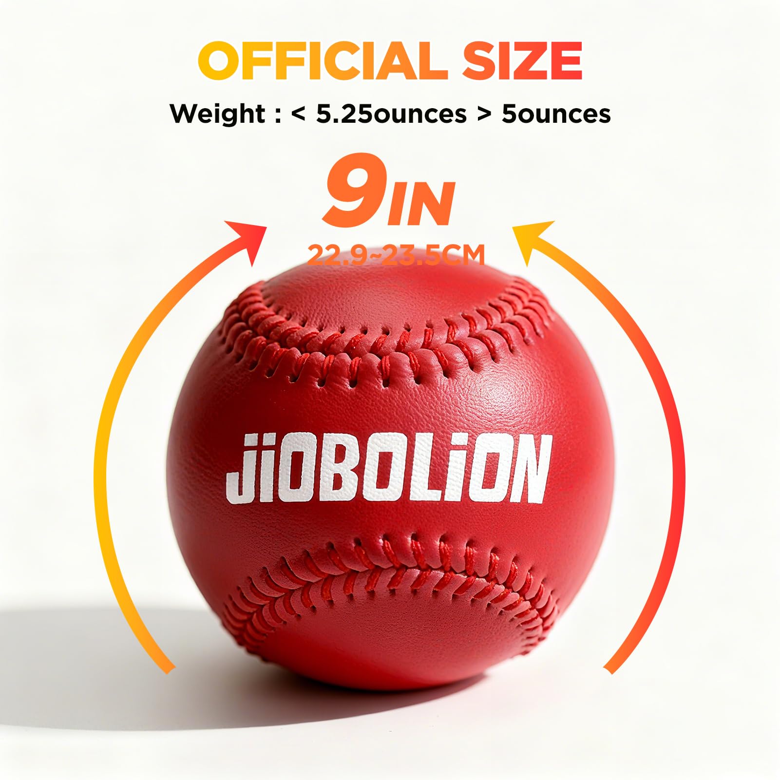 Official Size & Weight Baseball for Training - Synthetic Leather Cover with Cork Rubber Core | Yellow (3 Balls) | Practice, Pitching, Batting, Fielding