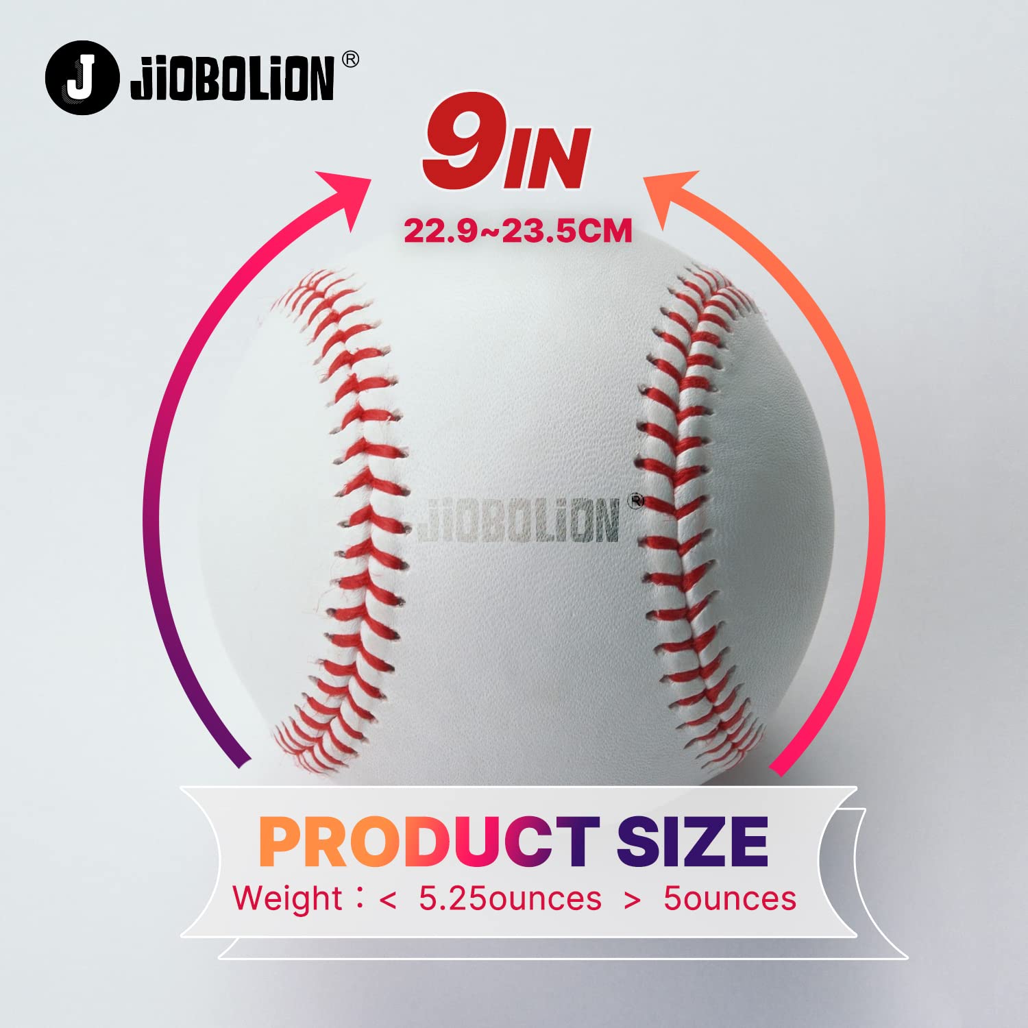 Leather Baseball - Official League Size and Weight Practice Ball -6 Adults, Used for Technical Warm Up and Training Courses (6)