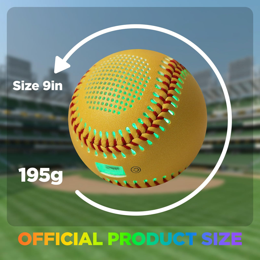 Bluetooth Speaker Baseball - Glow in The Dark LED Ball with Built-in Speaker, Rechargeable Portable Audio Gift for Baseball Fans (Do Not Use for Batting)