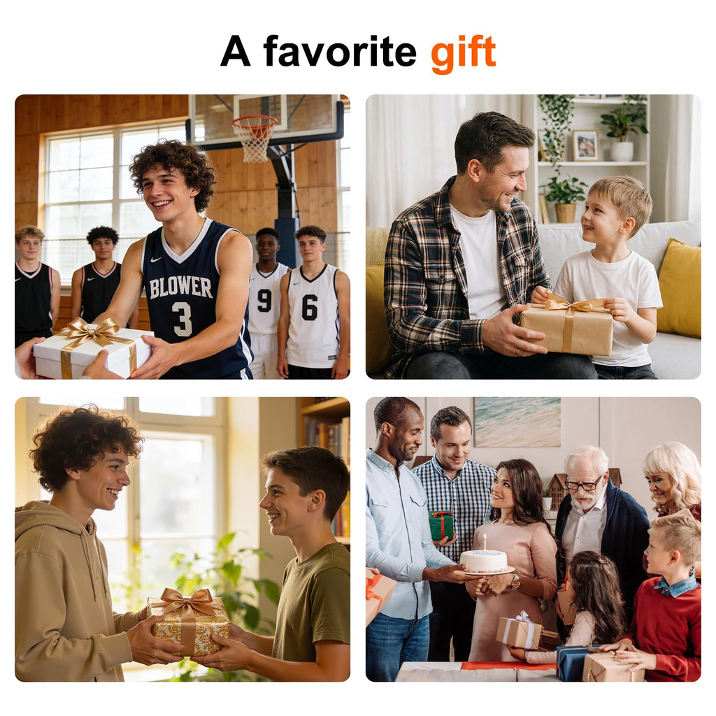Portable Bluetooth Speaker: Glow-in-The-Dark Basketball and Charger via USB-C - Wireless Bluetooth Speakers - Ideal Gifts for Children, Teenagers and Adults(Orange)