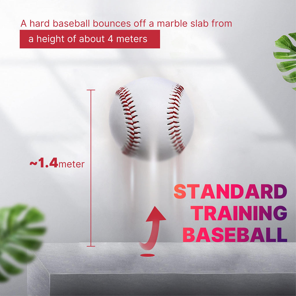 Leather Baseball - Official League Size and Weight Practice Ball -6 Adults, Used for Technical Warm Up and Training Courses (6)